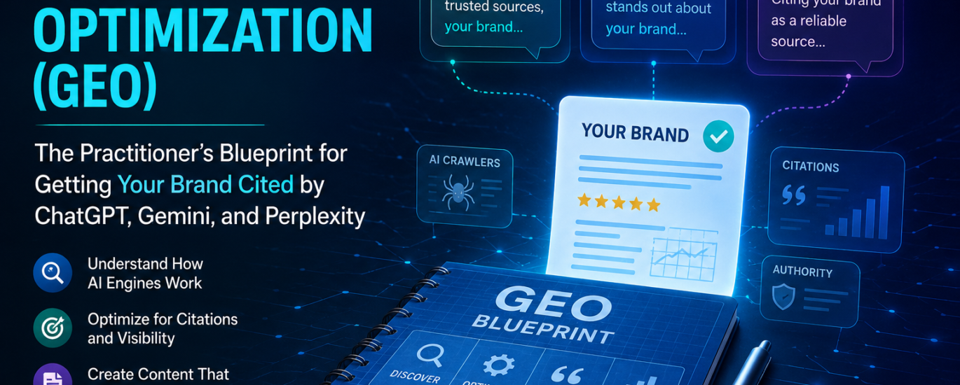 Generative Engine Optimization (GEO) The Practitioner's Blueprint for Getting Your Brand Cited by ChatGPT, Gemini, and Perplexity