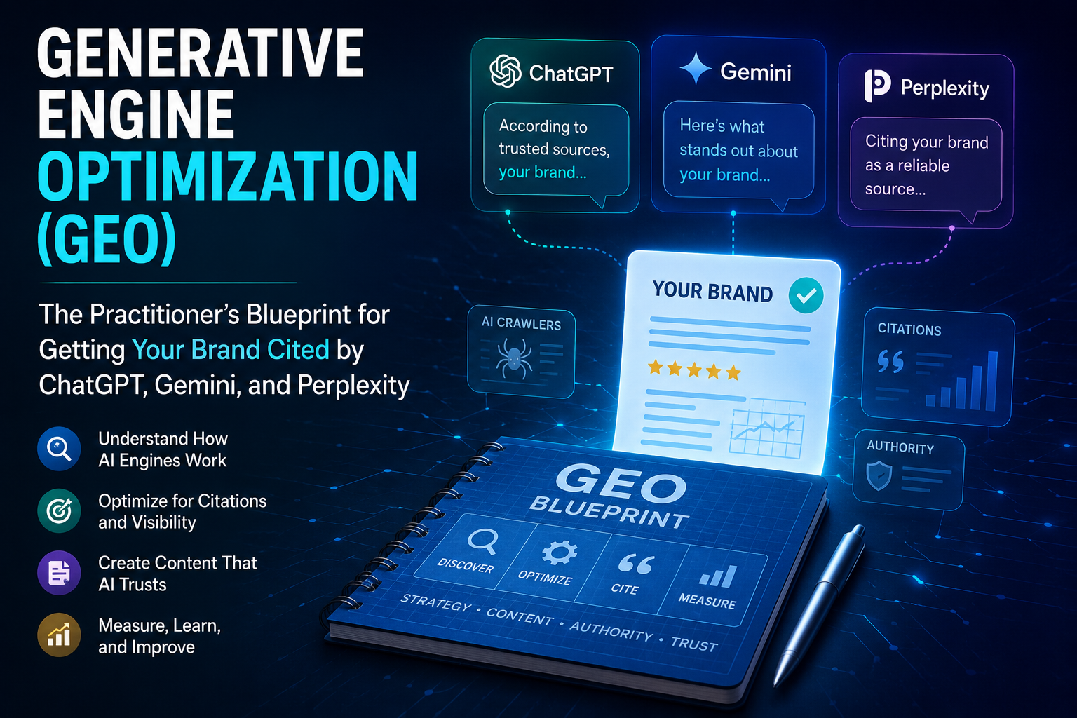 Generative Engine Optimization (GEO) The Practitioner's Blueprint for Getting Your Brand Cited by ChatGPT, Gemini, and Perplexity