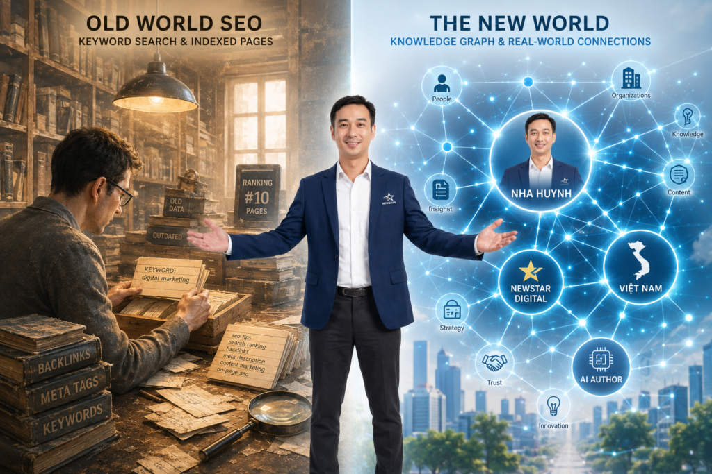Visualization showing the old-world SEO